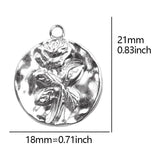10PCS Circle Moon Stars Starfish Charms Stainless Steel DIY Jewelry Necklace