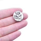 10PCS Circle Moon Stars Starfish Charms Stainless Steel DIY Jewelry Necklace