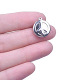 10PCS Circle Moon Stars Starfish Charms Stainless Steel DIY Jewelry Necklace