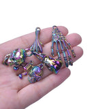 10pcs Mixed Skeleton Skull Charms DIY Jewelry Making Halloween Pendant