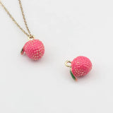 Enamel Lychee Charm 6pcs/lot for DIY Jewelry Making