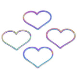 8pcs 33x38mm Heart Pendant Stainless Steel DIY Jewelry Supplies