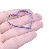 8pcs 33x38mm Heart Pendant Stainless Steel DIY Jewelry Supplies