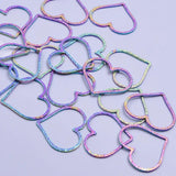 8pcs 33x38mm Heart Pendant Stainless Steel DIY Jewelry Supplies