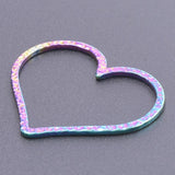 8pcs 33x38mm Heart Pendant Stainless Steel DIY Jewelry Supplies