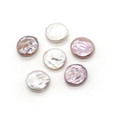 Natural Freshwater Pearl Button Beads 19-20mm for DIY Jewelry