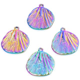 10pcs Shell Pendant Charm Stainless Steel for Jewelry DIY