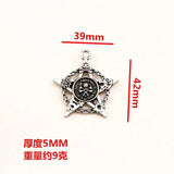 4Pcs Skull & Stars Charms for Jewelry Making