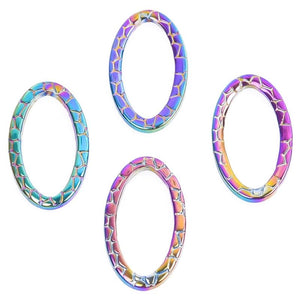 20pcs Lot Oval Pendant Charm Stainless Steel DIY Jewelry Necklaces Supplies
