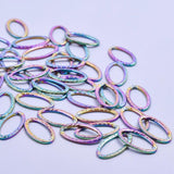 20pcs Lot Oval Pendant Charm Stainless Steel DIY Jewelry Necklaces Supplies