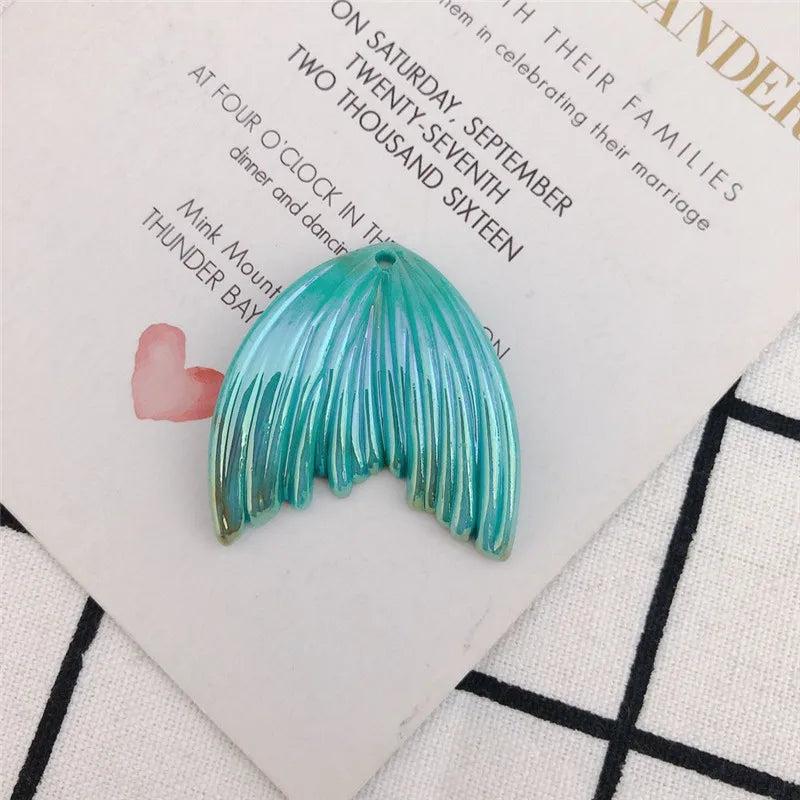 10Pcs Resin Fishtail Charm Pendant DIY Jewelry Accessories