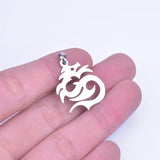 10PCS Silvery Dragon Charms Vintage Animals Dragon Fly Pendant