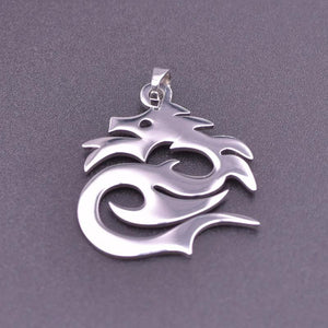 10PCS Silvery Dragon Charms Vintage Animals Dragon Fly Pendant