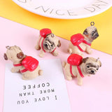 2pcs Korea Dog Pig Mynah Resin Charms DIY Findings Animal Keychain Earrings Pend