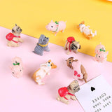 2pcs Korea Dog Pig Mynah Resin Charms DIY Findings Animal Keychain Earrings Pend