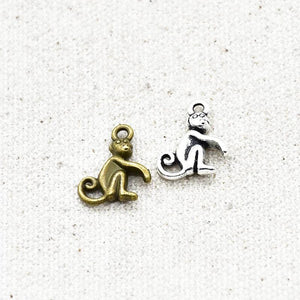 25pcs Double Sided Monkey Charms for DIY Jewelry Making