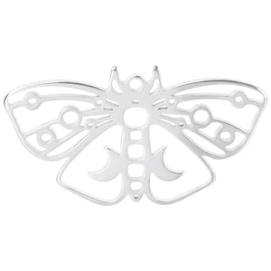5PCS Stainless Steel Butterfly Charm Pendant DIY Necklace Bracelet Earrings