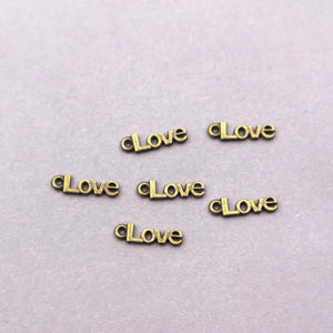 80pcs Antique Bronze Love Charms for Jewelry Making