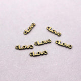 80pcs Antique Bronze Love Charms for Jewelry Making