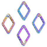 15pcs Rhombus Pendant Charm Stainless Steel Jewelry DIY Accessories