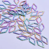15pcs Rhombus Pendant Charm Stainless Steel Jewelry DIY Accessories