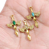 5Pcs Stainless Steel Angel Wings Holy Sword Charm Pendant