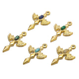 5Pcs Stainless Steel Angel Wings Holy Sword Charm Pendant