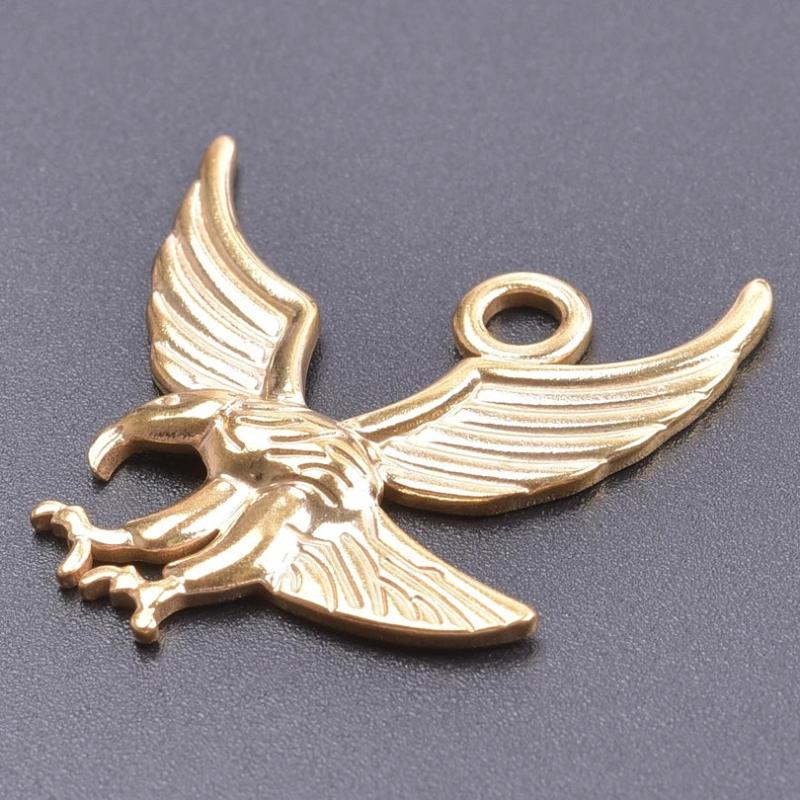 8 Pcs Eagle Pendants Rainbow Charms for Jewelry Making Supplies
