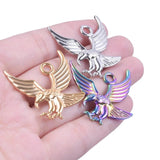 8 Pcs Eagle Pendants Rainbow Charms for Jewelry Making Supplies