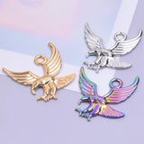 8 Pcs Eagle Pendants Rainbow Charms for Jewelry Making Supplies