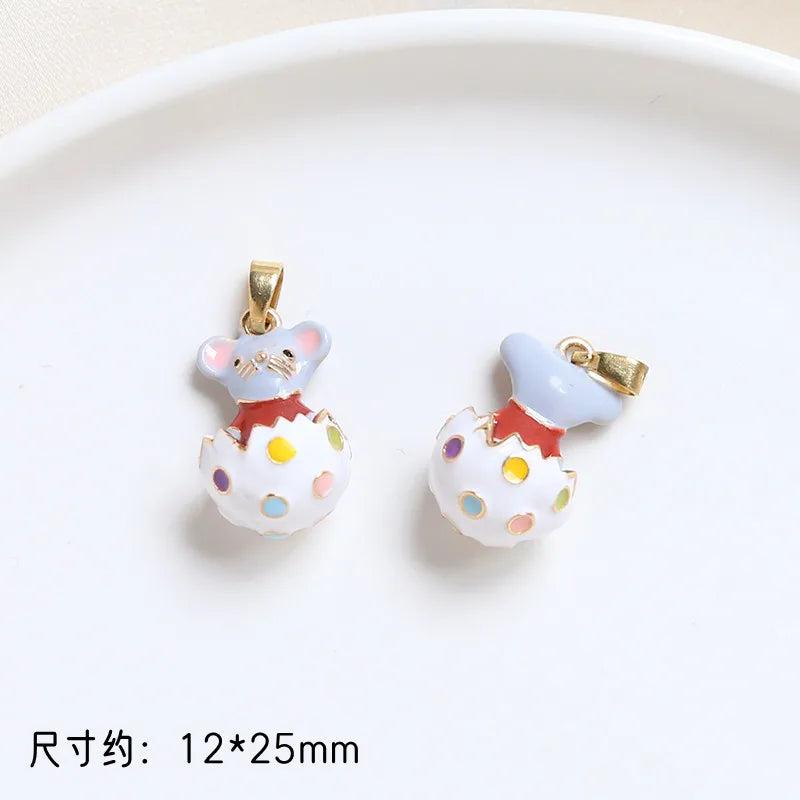 2pcs Zodiac Pendant DIY Jewelry Hand Necklace Earrings Charms