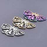 10 Pcs Butterfly Rainbow Palm Pendants Charms Jewelry Making Supplies