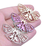 10 Pcs Butterfly Rainbow Palm Pendants Charms Jewelry Making Supplies