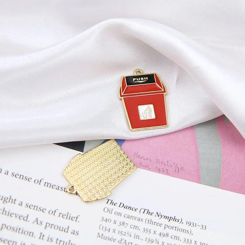 10pcs City Waste Sorting Box Charms DIY Jewelry Accessories