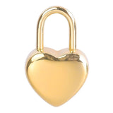 5pcs Hipster Heart Padlock Pendant Stainless Steel Charms