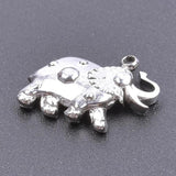 10pcs Stainless Steel Elephant Pendant Necklaces for Men Women