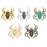 10Pcs Spider Halloween Charms 35x30mm Antique Bronze Silver Pendant DIY Jewelry