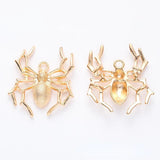 10Pcs Spider Halloween Charms 35x30mm Antique Bronze Silver Pendant DIY Jewelry