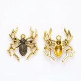 10Pcs Spider Halloween Charms 35x30mm Antique Bronze Silver Pendant DIY Jewelry