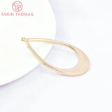 6PCS 29.5x50MM 24K Brass Water Droplet Shape Charms Pendants