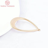 6PCS 29.5x50MM 24K Brass Water Droplet Shape Charms Pendants