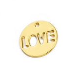 0.8mm Plating Multicolor LOVE Disc Charm Jewelry