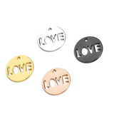 0.8mm Plating Multicolor LOVE Disc Charm Jewelry