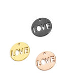 0.8mm Plating Multicolor LOVE Disc Charm Jewelry