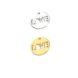 0.8mm Plating Multicolor LOVE Disc Charm Jewelry
