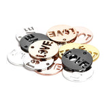 0.8mm Plating Multicolor LOVE Disc Charm Jewelry