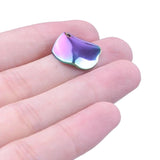 15pcs Punk Wave Pattern Plaque Disc Rainbow Charms for Earrings Making