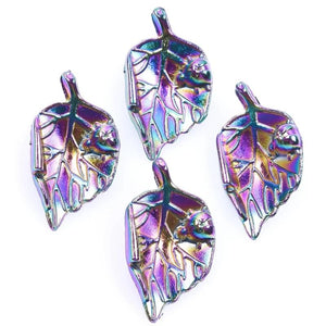 Rainbow Leaf Bug Eye Plant Worm Tree Alloy Pendant for Jewelry Making DIY