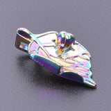 Rainbow Leaf Bug Eye Plant Worm Tree Alloy Pendant for Jewelry Making DIY