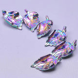 Rainbow Leaf Bug Eye Plant Worm Tree Alloy Pendant for Jewelry Making DIY